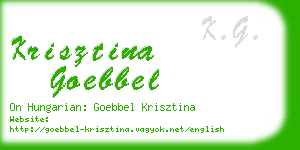 krisztina goebbel business card